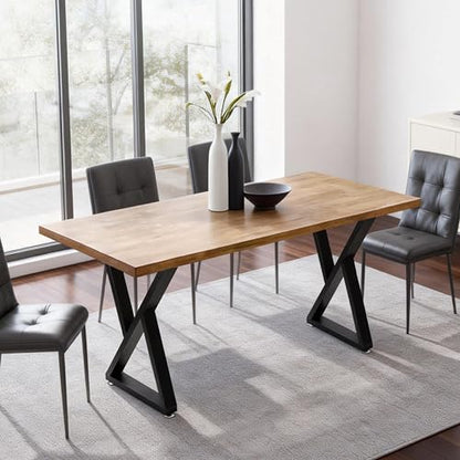 Metal Table Legs 28 Inch Desk Legs, Heavy Duty Industrial Steel Dinning Table Leg, Kitchen Table Base, Workstation, Adjustable Feet Included (Black) - color: Z-shaped, size: 28 IN