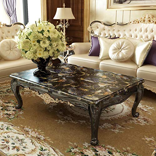 LACHEERY Large Wide 160 x 36 inch Sapphire Look Marble Contact Paper Waterproof Self Adhesive Wall Paper Roll Marble Wallpaper Peel and Stick Countertops for Kitchen Island Cabinets Backsplash Table - size: 36" x 160"