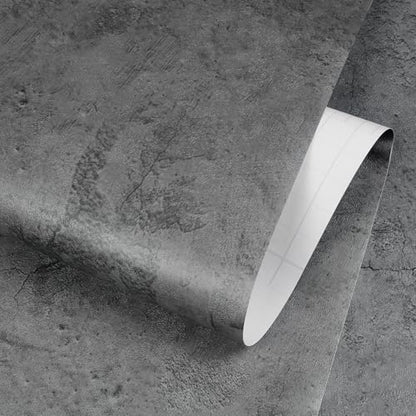 ReWallpaper Textured Cement Wallpaper Peel and Stick Dark Grey Concrete Wall Paper Self Adhesive Cement Vinyl Wall Covering for Accent Walls Kitchen Backsplash Countertop Bathroom Office 15.8in x 23ft - color: Gray Concrete, size: 15.8in x 23ft