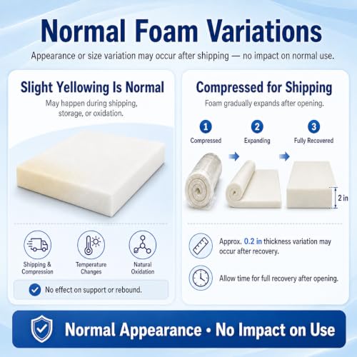 Welacer Upholstery Foam Pad, 0.9x24x72in Soft Cushion Replacement - size: 72x24x0.9in