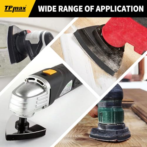 3-1/2" Triangle Sanding Interface Pads 6-Hole 5Pk - Hook & Loop Sponge Backing for Detail Sander