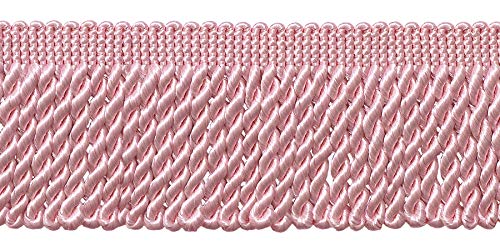DÉCOPRO 2 1/2" (6cm) Bullion Fringe Trim # EF25, Light Pink #K11 (Light Baby Pink) 10 Yard Value Pack (9.5m/30 ft) - color: Light Pink #K11 (Light Baby Pink), size: 2 1/2" (6cm)
