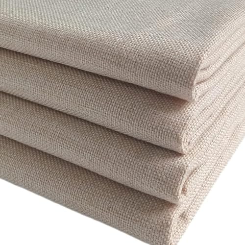 TinaKim Canvas Upholstery Fabric, Slub Faux Linen Type Cloth Material,for Couch Chair Seat Repair (3 Beige, 3 Yard (57x 108 inch)) - color: Beige, size: 3 yard pre cut