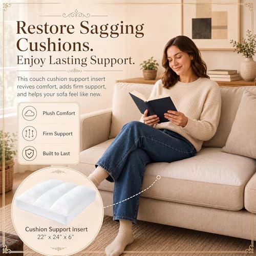 Sieral Couch Cushion Replacement 22" x 24" x 6" Sofa Cushion Replacement - size: about 22 x 24 x 6 inches/56 x 61 x 15 cm