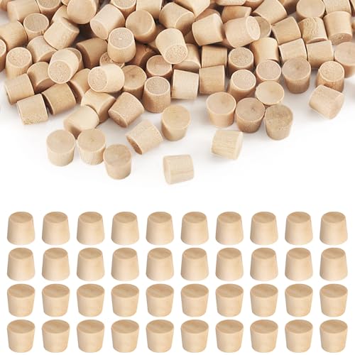 NQEUEPN 160pcs Flat Head Wood Plugs, 5/16 Inch Multifunctional Wood Screw Hole Plugs Wooden Screw Plugs Wood Caps for Screw Holes Wood Screw Covers Plugs for Furniture Repairing, Brown - size: 5/16 Inch