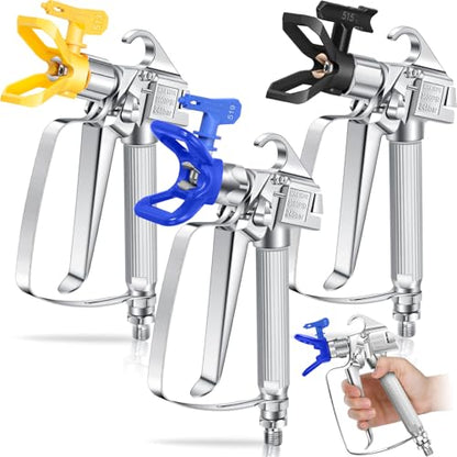 Threlaco 3 Sets 3600PSI Airless Paint Spray Gun with 513/515/519 Tips