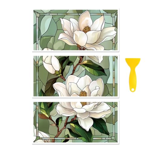 Peacoblue Glass Style Magnolia Rub On Transfers for Furniture Craft 6"x12" - style: Glass Style Magnolia