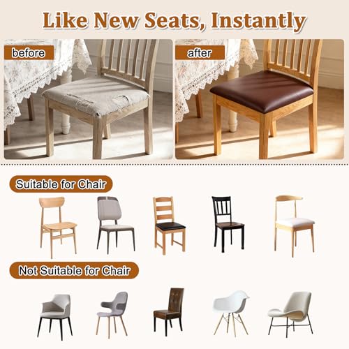 Chair Covers Waterproof,Chair Covers for Dining Chairs,Coffee,Set of 2 - color: Model a - Coffee, size: set of 2