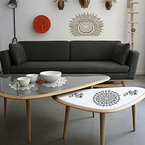 Mandala Stencils, 9 Pack Large Reusable Painting Templates 12x12 Inch