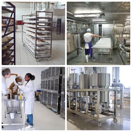 5" Caster Wheels Heavy Duty, Stainless Steel Casters for Hospitals Food Labs, Each Industrial Rubber Caster Load 350 lbs(12 Rigid) - style: 12 Rigid