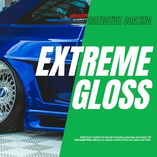 3D Carnauba Wax – Liquid Brazilian #1 Grade Wax for Deep Gloss & UV Protection | Easy Application | Safe on All Paint | Non-Staining Formula | Made in USA | 1 Gallon - size: 128 Fl Oz (Pack of 1)