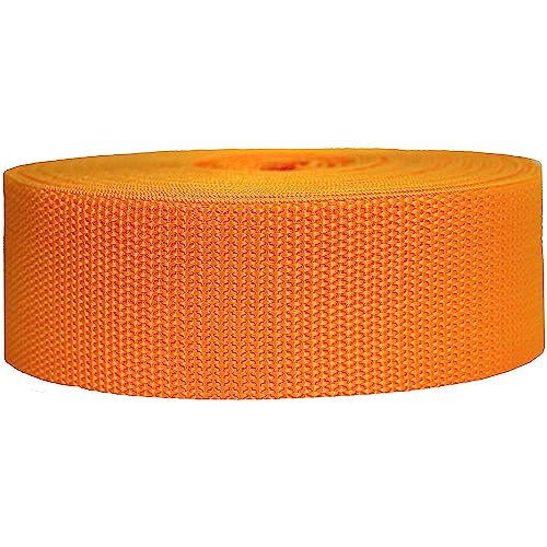 Strapworks Heavyweight Polypropylene Webbing - Heavy Duty Poly Strapping for Outdoor DIY Gear Repair - color: Yellow Gold, size: 2" x 25 yard