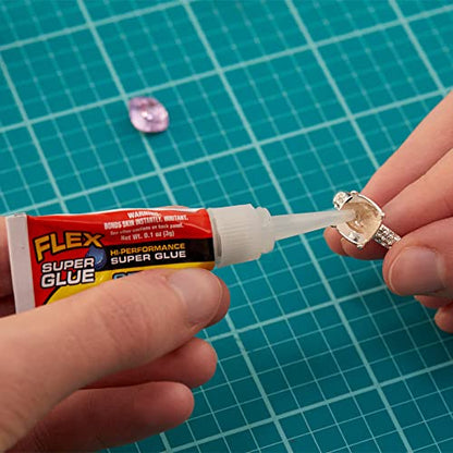Flex Super Glue Liquid Instant Bond Adhesive, Clear, 2 x 3g Tubes, 1-Pack - size: 1-Pack, style: 1 - Pack