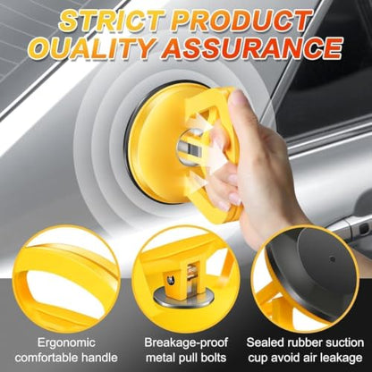Car Dent Puller 3 Pack Dent Puller Powerful Car Dent Removal Kit Suction Cup Dent Puller for Car Dent Repair Dent Remover Tool for Car Body,Tiles Lifting,Objects(Black+Orange)