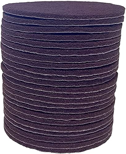 Starcke Premium 11 Inch Non Woven Surface Conditioning Discs - For Dry Sanding Countertops, Auto Body Repair, Marine, Paint, Plastics, Metal And Fiberglass (25, Maroon - Very Fine) - color: Very Fine, size: 25 Pack
