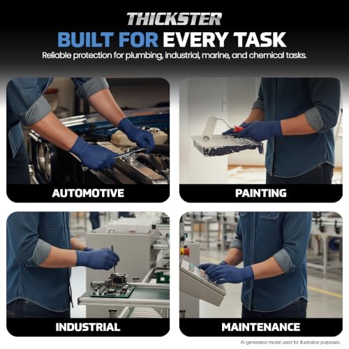 SAS Safety 6604 Thickster X-Large Textured Exam Grade Latex Gloves - size: X-Large