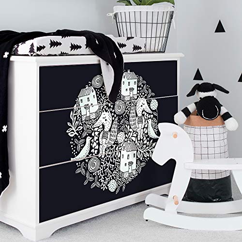 Self-Adhesive Dresser Sticker, Peel and Stick Furniture Stickers/Decals, Removable Furniture Skin (006, MALM)… - color: Md006, size: MALM