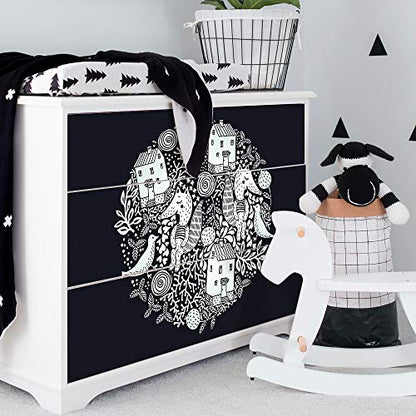 Self-Adhesive Dresser Sticker, Peel and Stick Furniture Stickers/Decals, Removable Furniture Skin (006, MALM)… - color: Md006, size: MALM