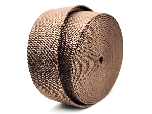 CRAFTMEMORE 1.5 Inches Heavy Cotton Webbing - Plain Weave Straps for Arts and Crafts, Luxury Bag Strap High Density Webbing (50 Yards, Chocolate) - color: Chocolate, size: 1 1/2 Inch x 50 Yards