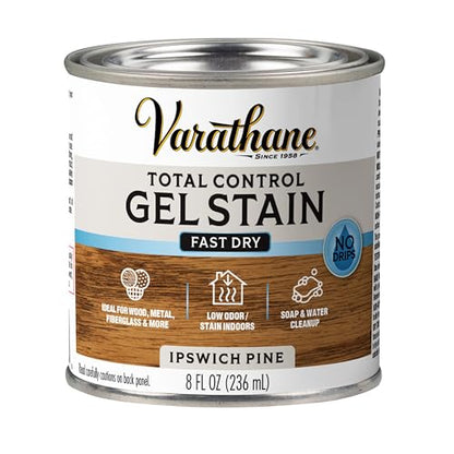 Varathane Total Control Ipswich Pine Gel Stain - color: Ipswich Pine, size: Half Pint (Pack of 1)