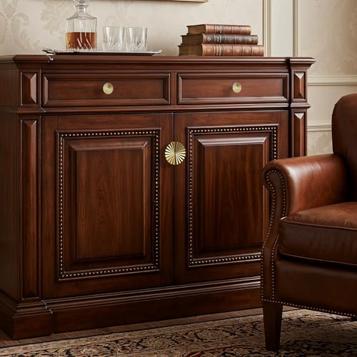 Goldenwarm 18Pack Gold Cabinet Knobs Drawer Dresser Knobs for Kitchen - size: Single Hole