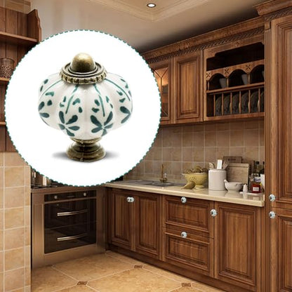 12pcs Ivory Pumpkin Knobs, Leaf Pattern Cabinet Knobs - color: Leaf, size: 12 Pieces
