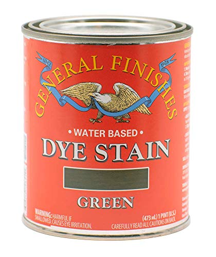 General Finishes Water Based Dye, 1 Pint, Green - color: Green, size: 1 Pint