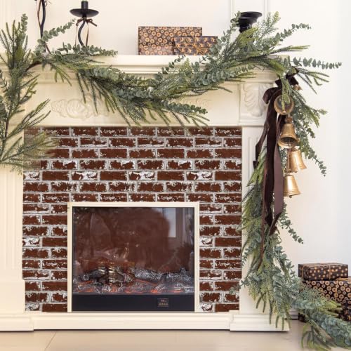 Commomy 3D Wall Panels Peel and Stick Faux Brick 10 Pcs 11.8" x 11.8" - color: Brick-tlC