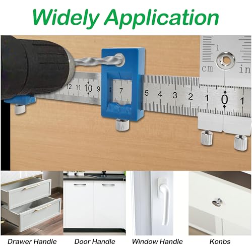 Blue Cabinet Hardware Jig Tool(Box) for Handles and Pulls on Drawers/Doors