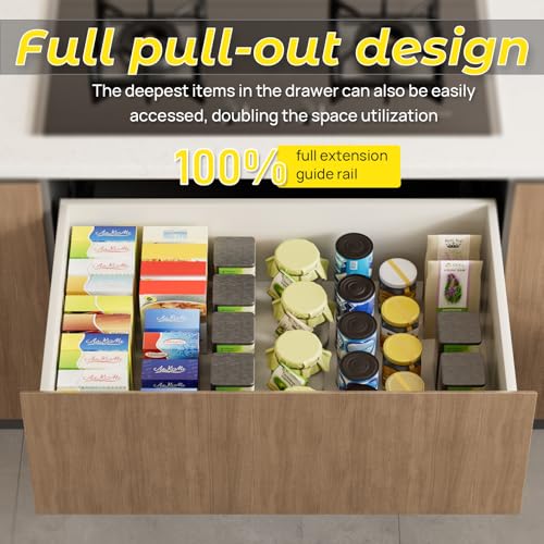 21” Undermount Drawer Slides Soft Close 100 lbs with Bracket 1 Pair - color: Soft Close With Bracket, size: 21 Inch (533 mm)