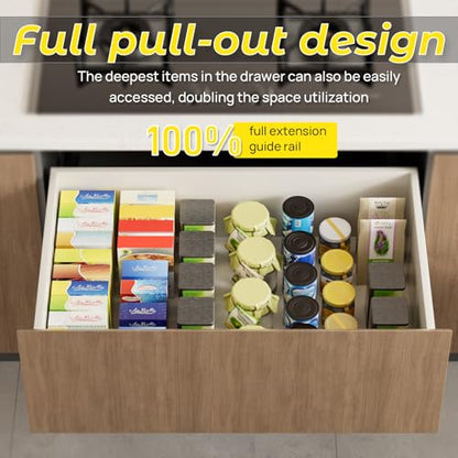 21” Undermount Drawer Slides Soft Close 100 lbs with Bracket 1 Pair - color: Soft Close With Bracket, size: 21 Inch (533 mm)