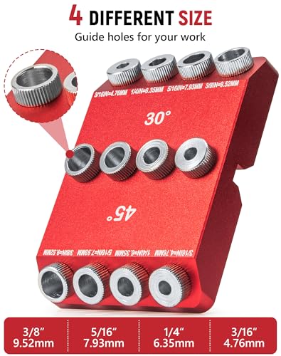 30°45°90° Angle Drill Guide Jig for Straight or Angled Holes
