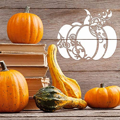 Pumpkin Stencils for Crafts Reusable 8" Fall Stencils for Painting on Wood - style: Pumpkin