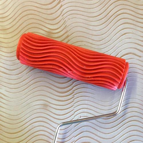 Decorative Art Texture Roller - 7" Roller (Wavy Horizontal Lines Pattern) - color: Wavy Horizontal Lines Pattern