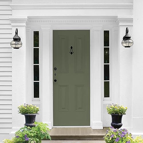 Glidden Total Exterior Paint & Primer All-in-One, All About Olive/Green, Semi-Gloss, 1 Gallon - color: All About Olive, size: 128 Fl Oz (Pack of 1)