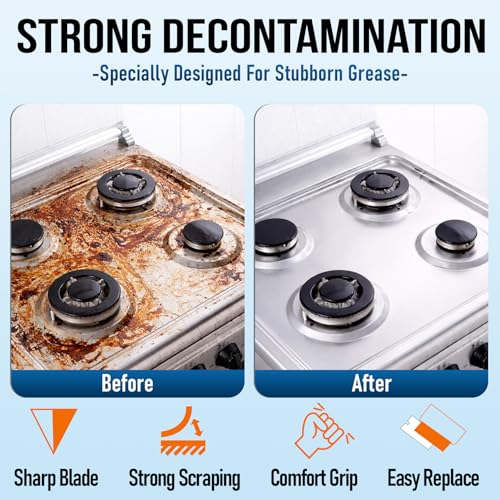 JETMORE Razor Blade Scraper with 15 Blades, Paint Scraper for Cleaning