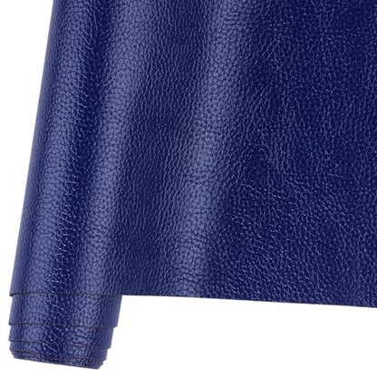 Ramya Faux Leather Sheets Roll 12" X 53"(30cm X 135cm) Upholstery Faux Leather Suitable for Handmade DIY, Earrings, Hair Clips, Sewing Crafts Projects (Royal Blue) - color: Royal Blue