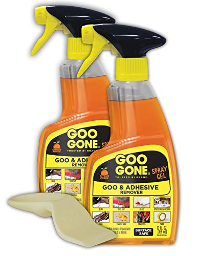 Goo Gone Adhesive Remover Spray Gel, 2 Pack with Sticker Lifter - size: 12 Fl Oz (Pack of 2 + Sticker Lifter)