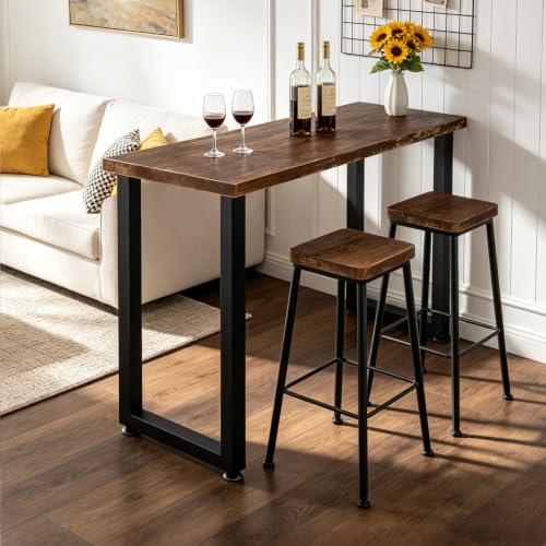 Metal Bar Height Table Legs 36x17.7 Inch Black - size: H36"x W17.7" U Shape