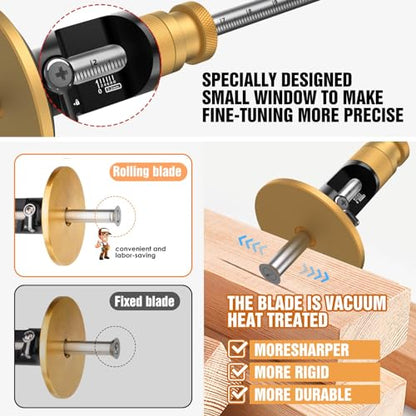 Wheel Marking Gauge for Woodworking with 0.2mm Micro Adjustment