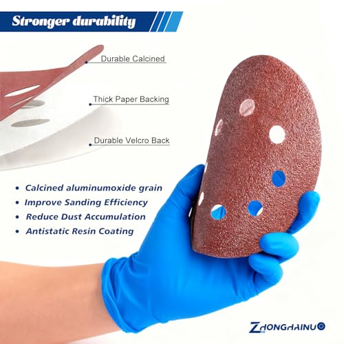100Pcs 5 Inch Sanding Discs 400 Grit, Round Hook and Loop Sandpaper for Random Orbital Sander Pads(400 Grit) - style: 400G 100pcs