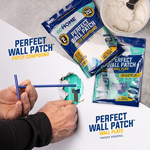 Wall Patch Repair Plate by SD Home, 1-Pack Drywall Backing Plates, 2-5” Hole Repair Patch, Easy & Quick DIY Patching