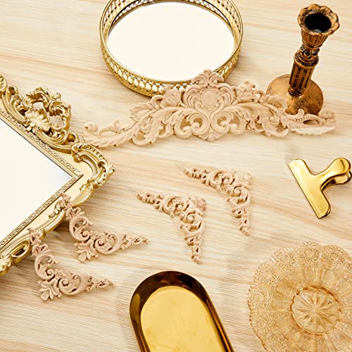 Yalikop 5 Pcs Wood Appliques and Onlay for Furniture, Small Size, Delicate - color: Delicate, size: Small Size