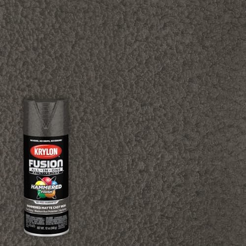 Krylon Fusion All-In-One 12 Oz. Hammered Spray Paint & Primer, Cast Iron - 1 Each