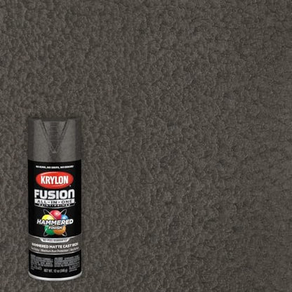 Krylon Fusion All-In-One 12 Oz. Hammered Spray Paint & Primer, Cast Iron - 1 Each