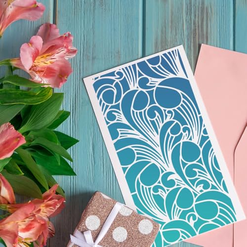 Stencils for Crafts Reusable Texture Stencils for Painting 8"x4" - style: Basic