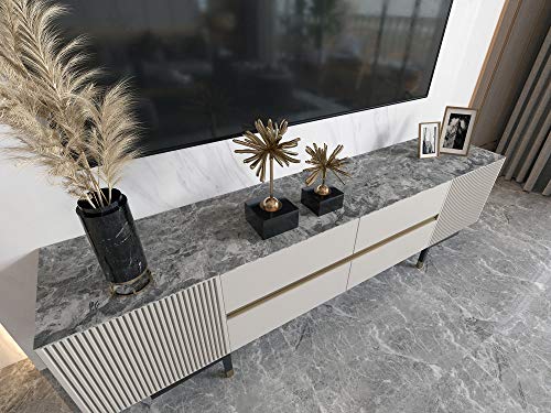 burgeliy Grey Marble Vinyl Wrap Protector Auto Modification Wallpaper 24"x80" Classic Style, Waterproof, Heat-Resistant,3D Thickened Peel and Stick, Countertops, Cabinets, Self Adhesive Tint Film - size: 24" x 80"