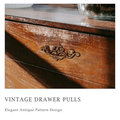 8 Pack Antique Copper Drawer Pulls, 2-1/2 Inch Hole Center - color: Antique Copper
