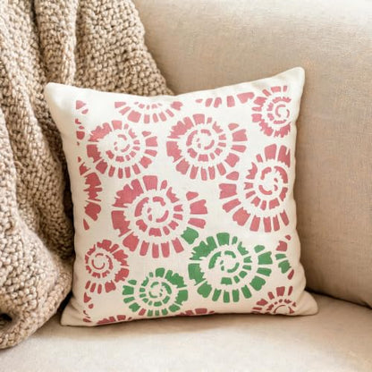TIAMECH A4 Reusable Abstract Spiral Flower Stencil for Painting - color: Abstract Spiral Flower