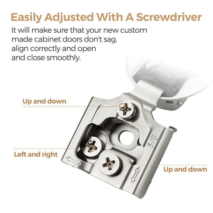 Soft Close Hinges for Kitchen Cabinet Hinges, 5/8 Inch Overlay, 10 Pack - size: 5/8 inch Overlay